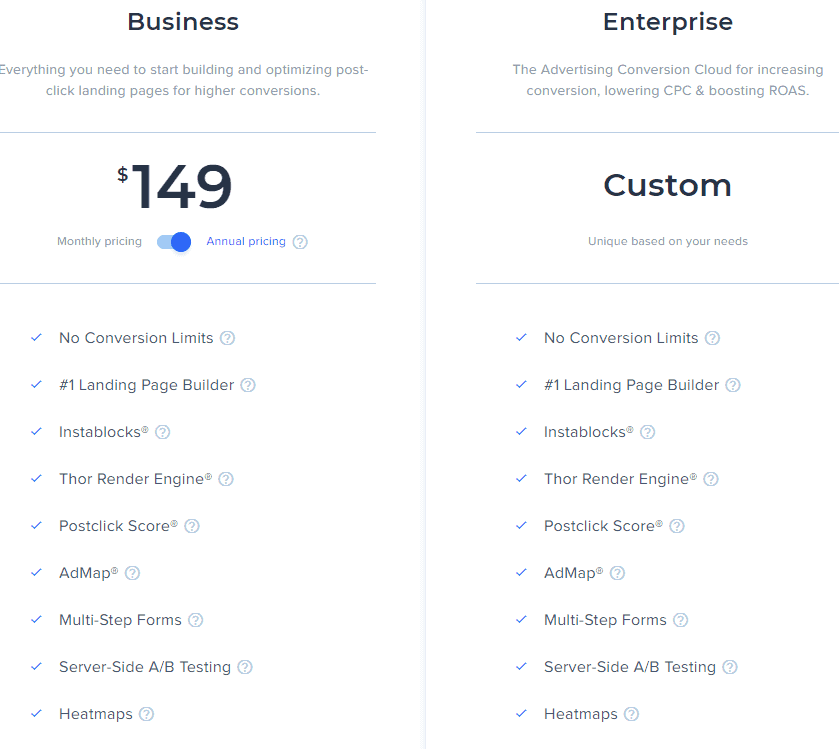 instapage pricing