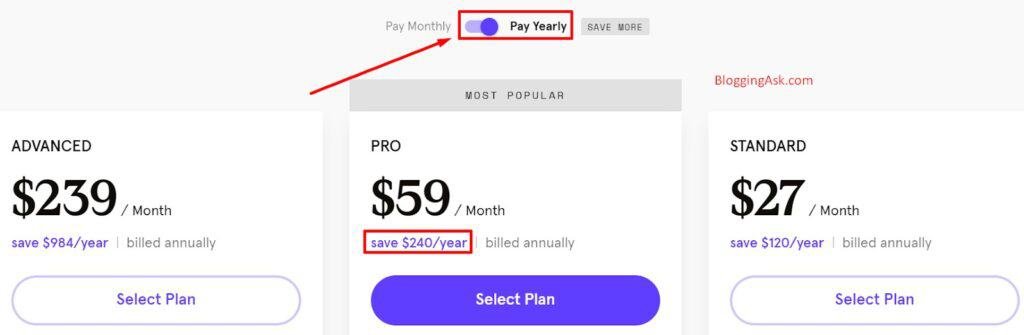 Pay annually for leadpages subscription