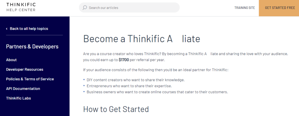 Thinkific Affiliate Program