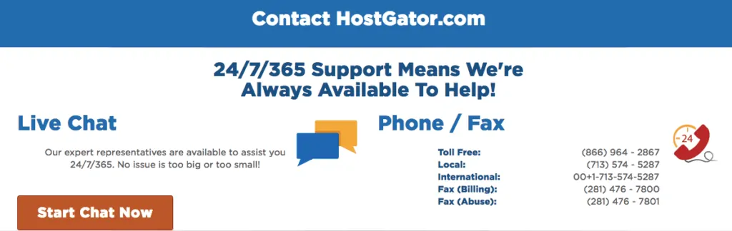 hostgator support