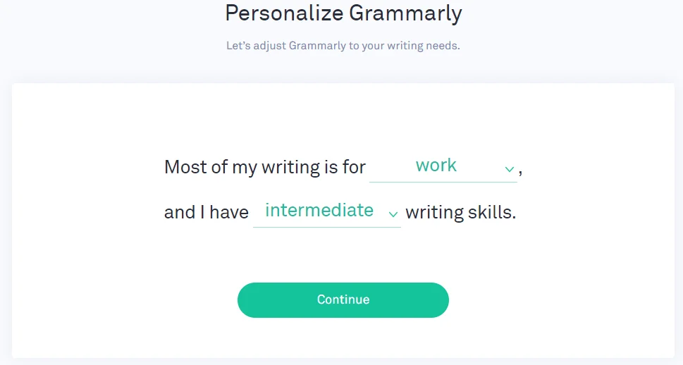 personalize grammarly