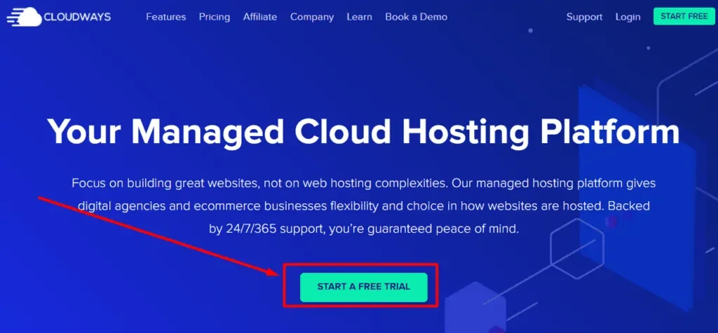 start cloudways hosting plan