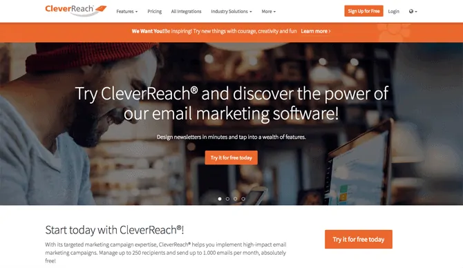 cleverreach free email marketing service