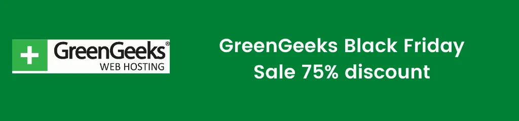 Greengeeks Black Friday sale 2020