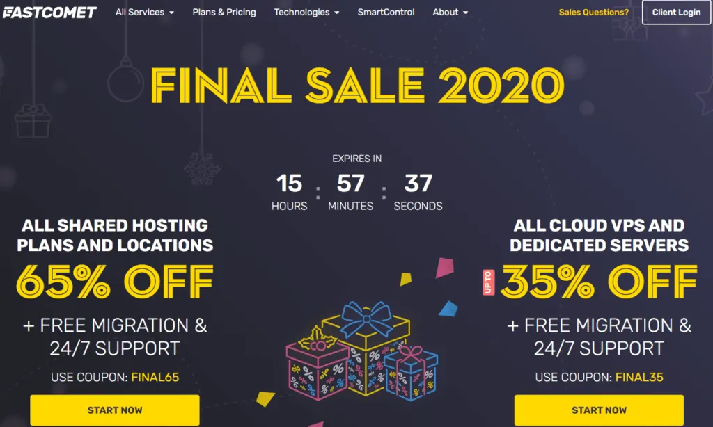 fastcomet home page