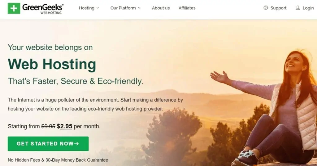 greengeeks home page