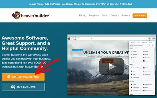 beaver builder website