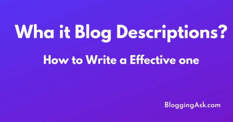 What is Blog Descriptions: Tips for Writing an Effective One?