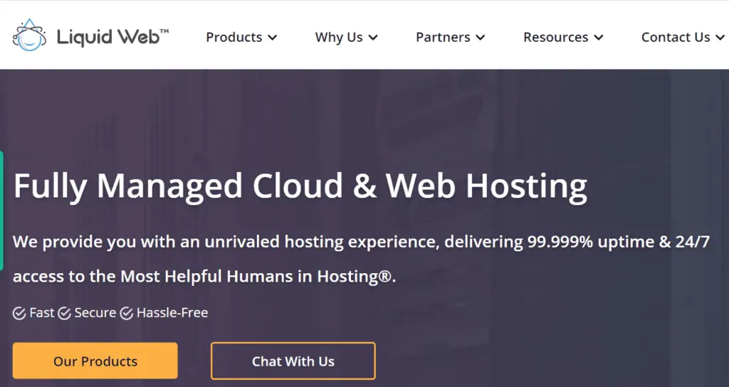 liquid web home page