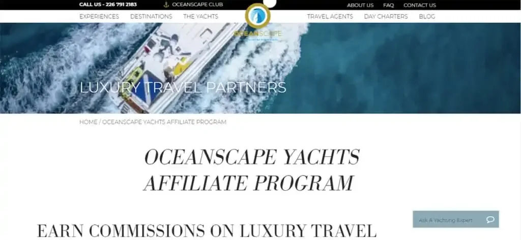 Oceanscape Yachts Affiliate Program
