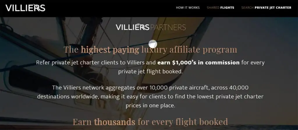 Villiers Jets Affiliate Program