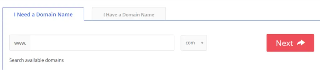 enter your domain name