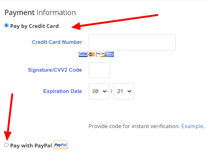 justhost payment method