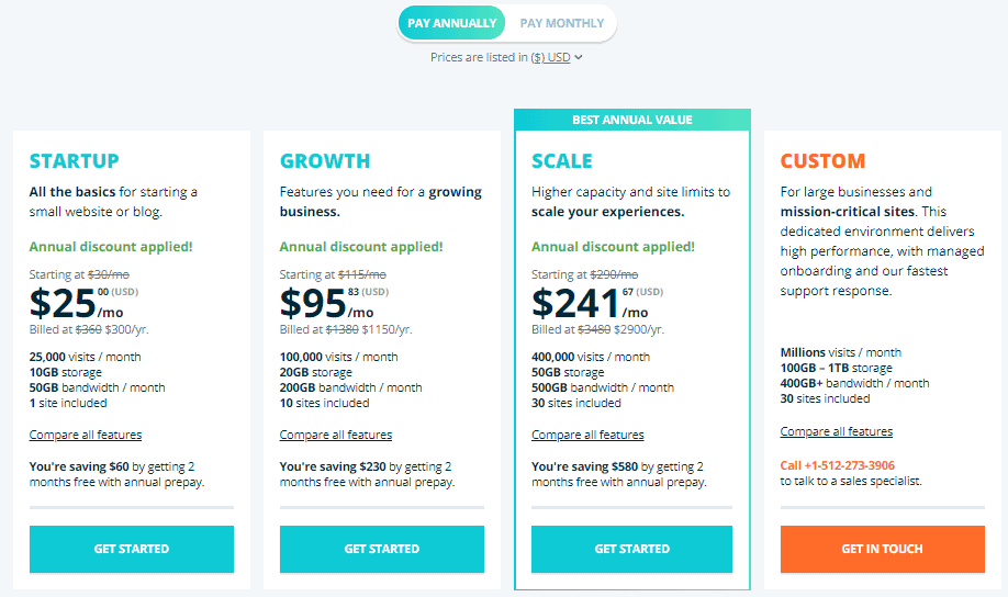 wp engine pricing