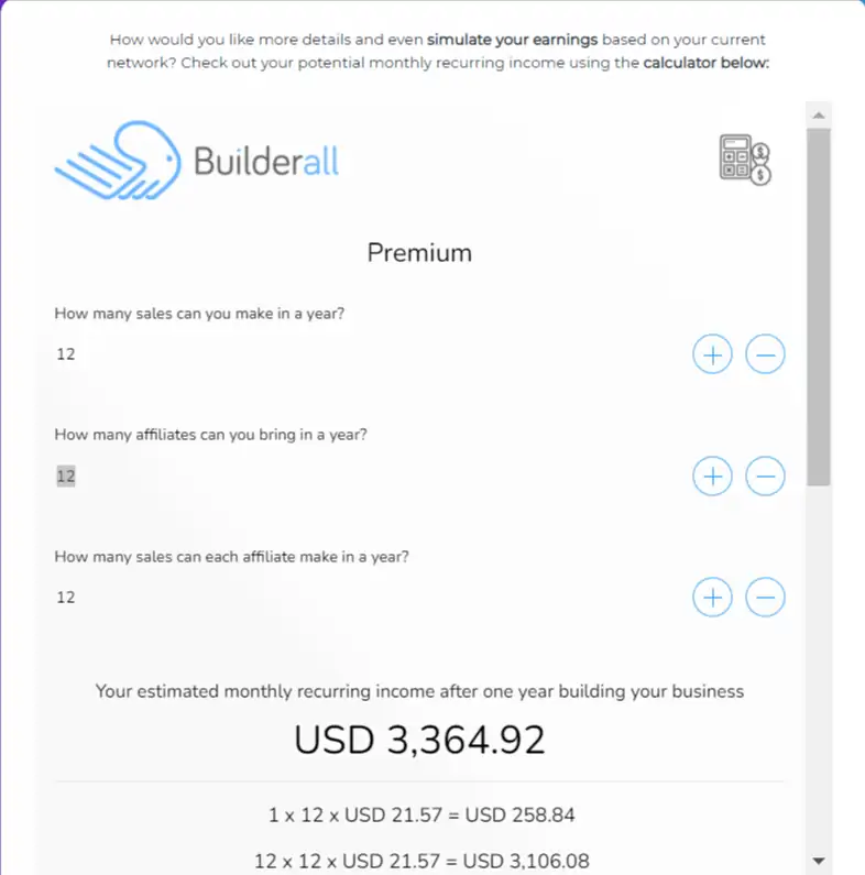 Builderall affiliate earning