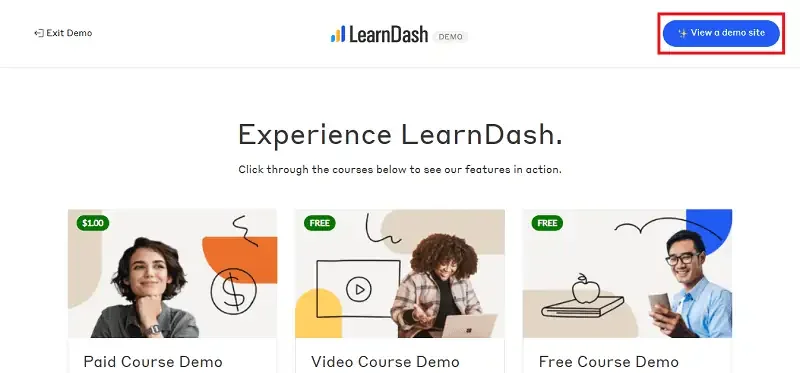 view-LearnDash-demo-site